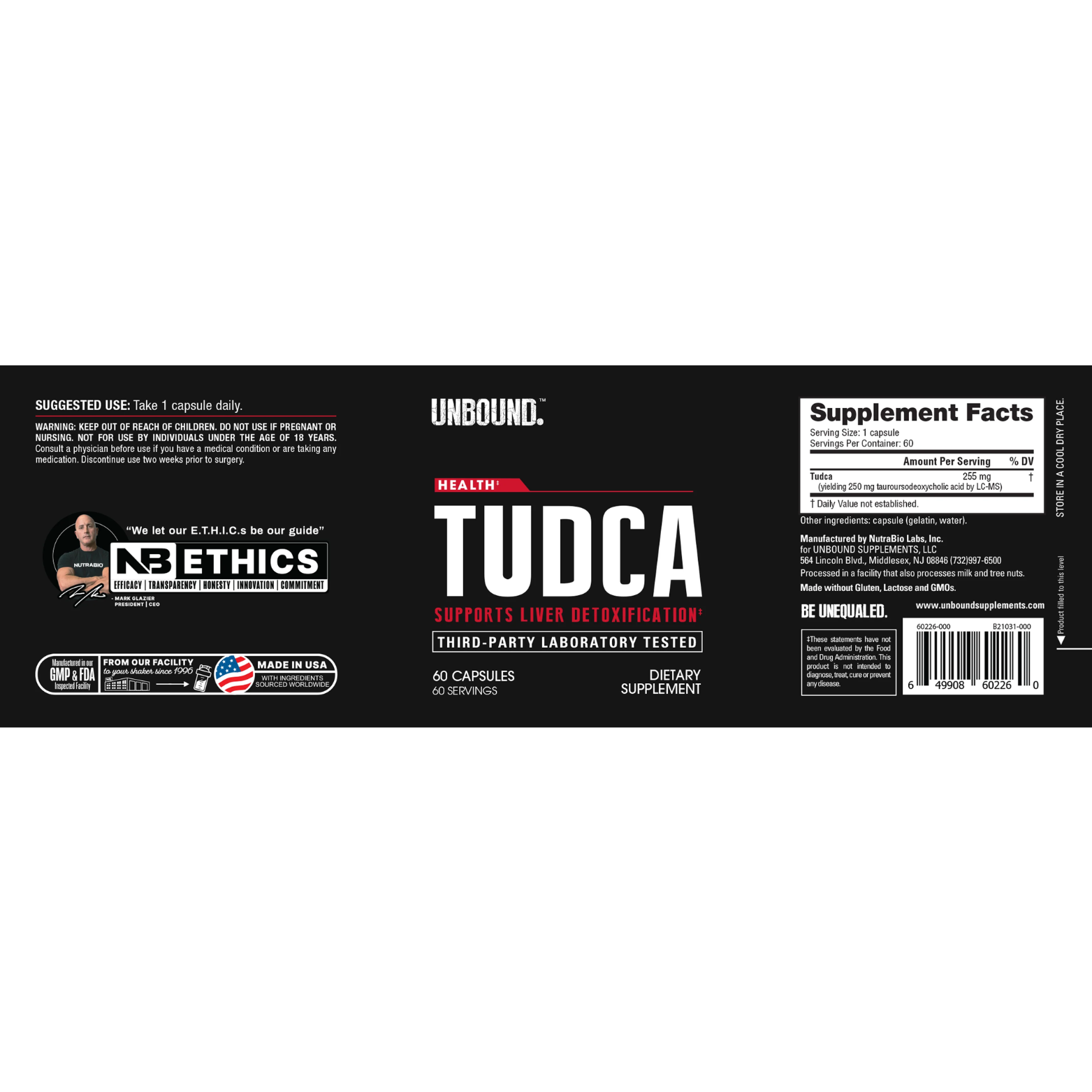 Unbound Tudca – 255mg 60 Serving