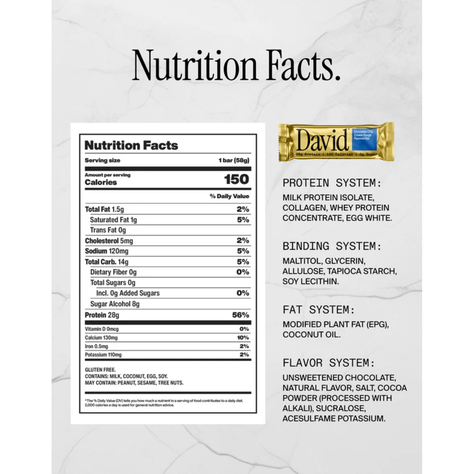 David Protein Bar - Competitive Edge Nutrition