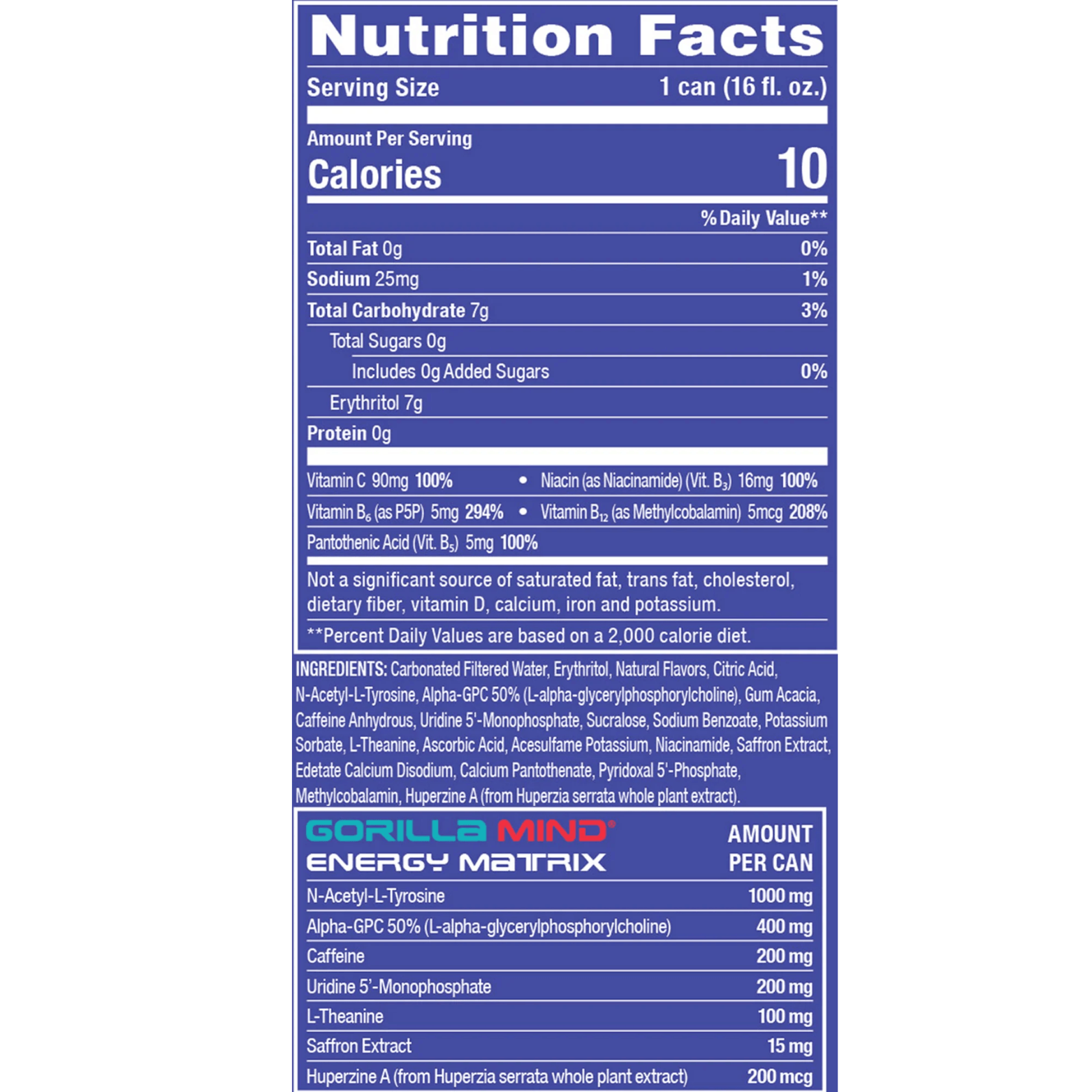 Gorilla Mind Energy Drinks - Competitive Edge Nutrition
