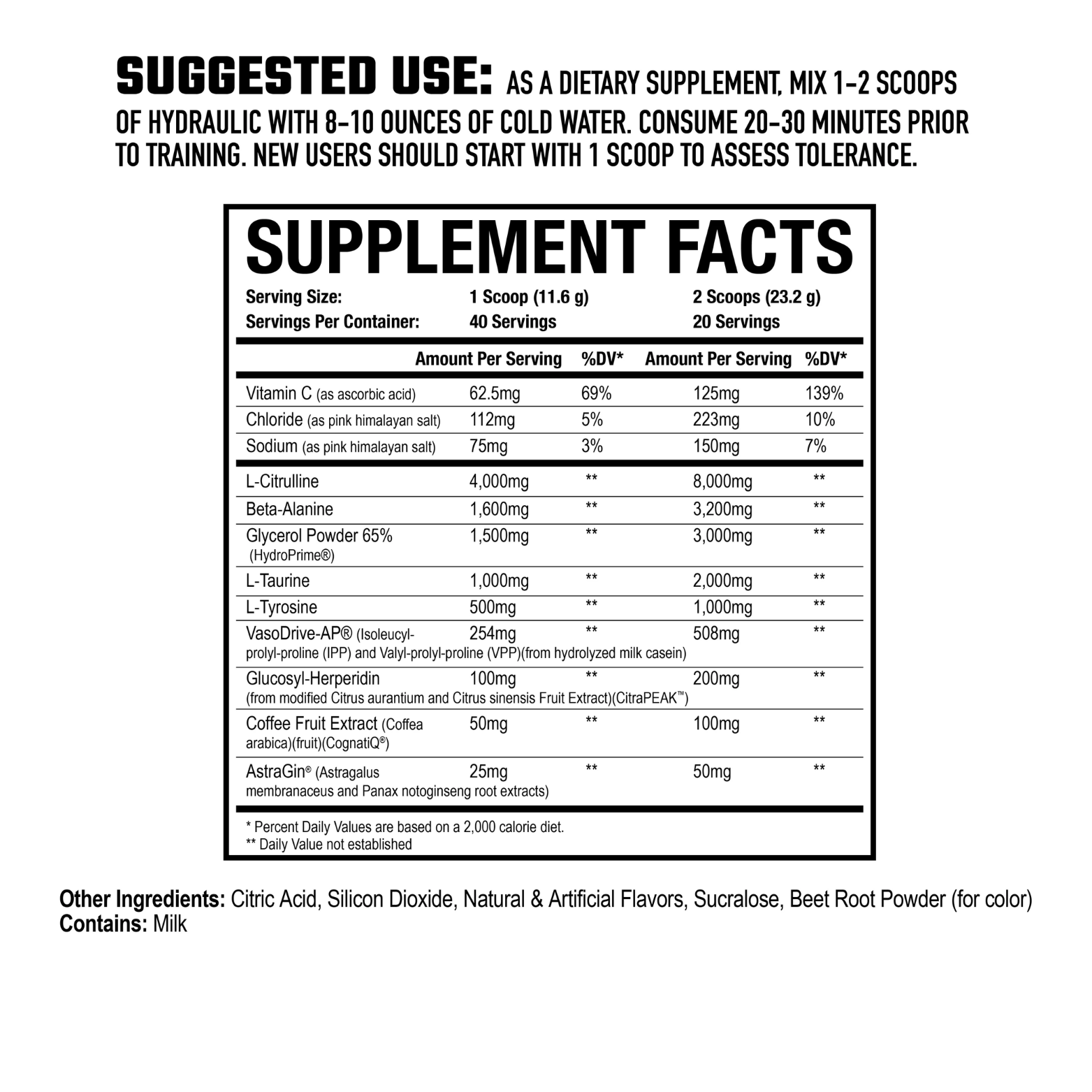 HYDRAULIC V2 // NON - STIM PRE - WORKOUT - Competitive Edge Nutrition