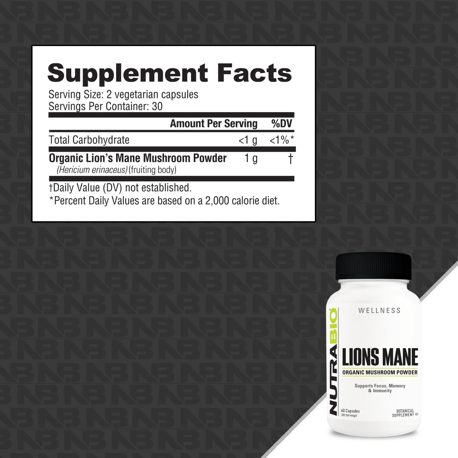 LIONS MANE (500 mg) - 60/30 Serving - Competitive Edge Nutrition