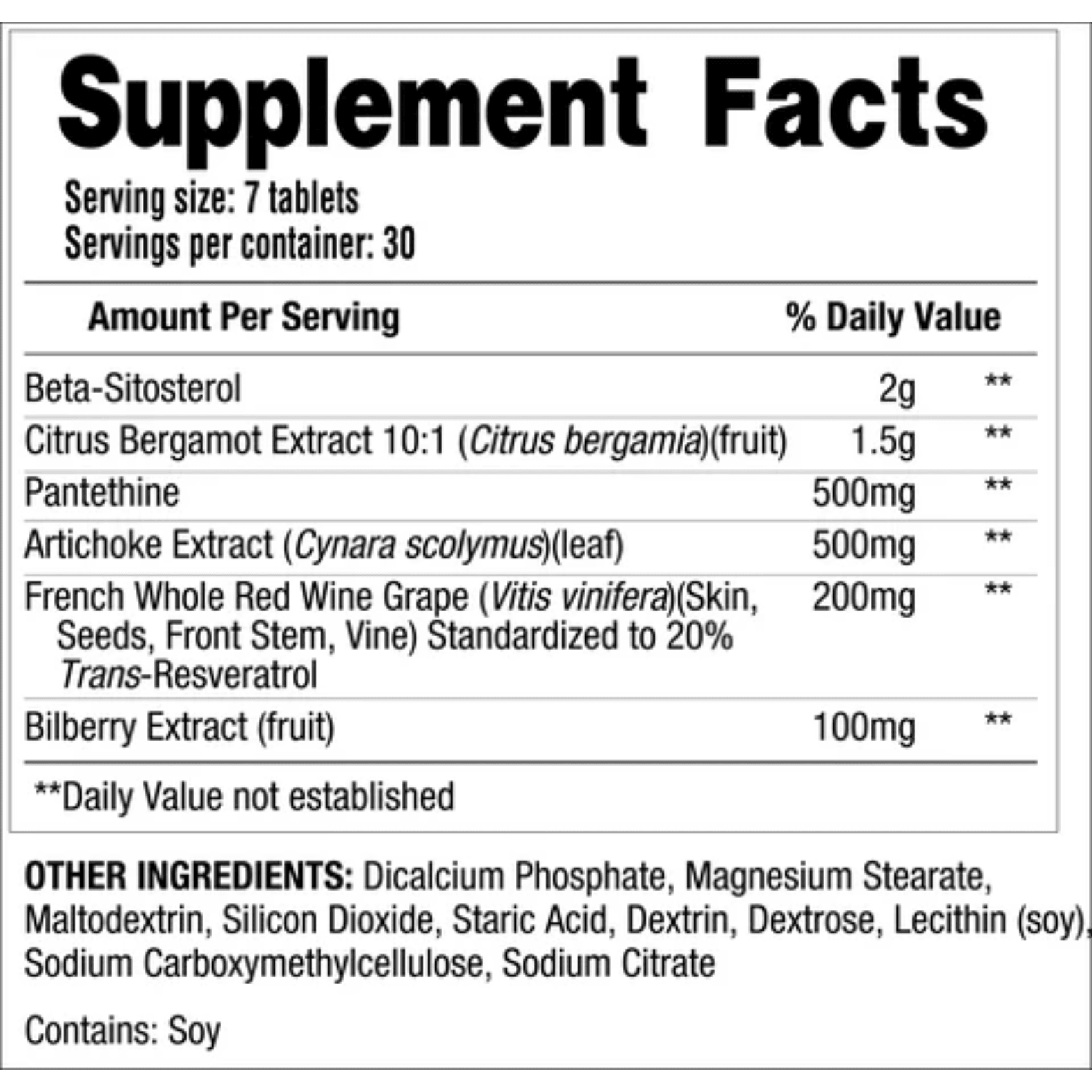 LIPID CHOLESTEROL SUPPORT - 30 Servings - Competitive Edge Nutrition