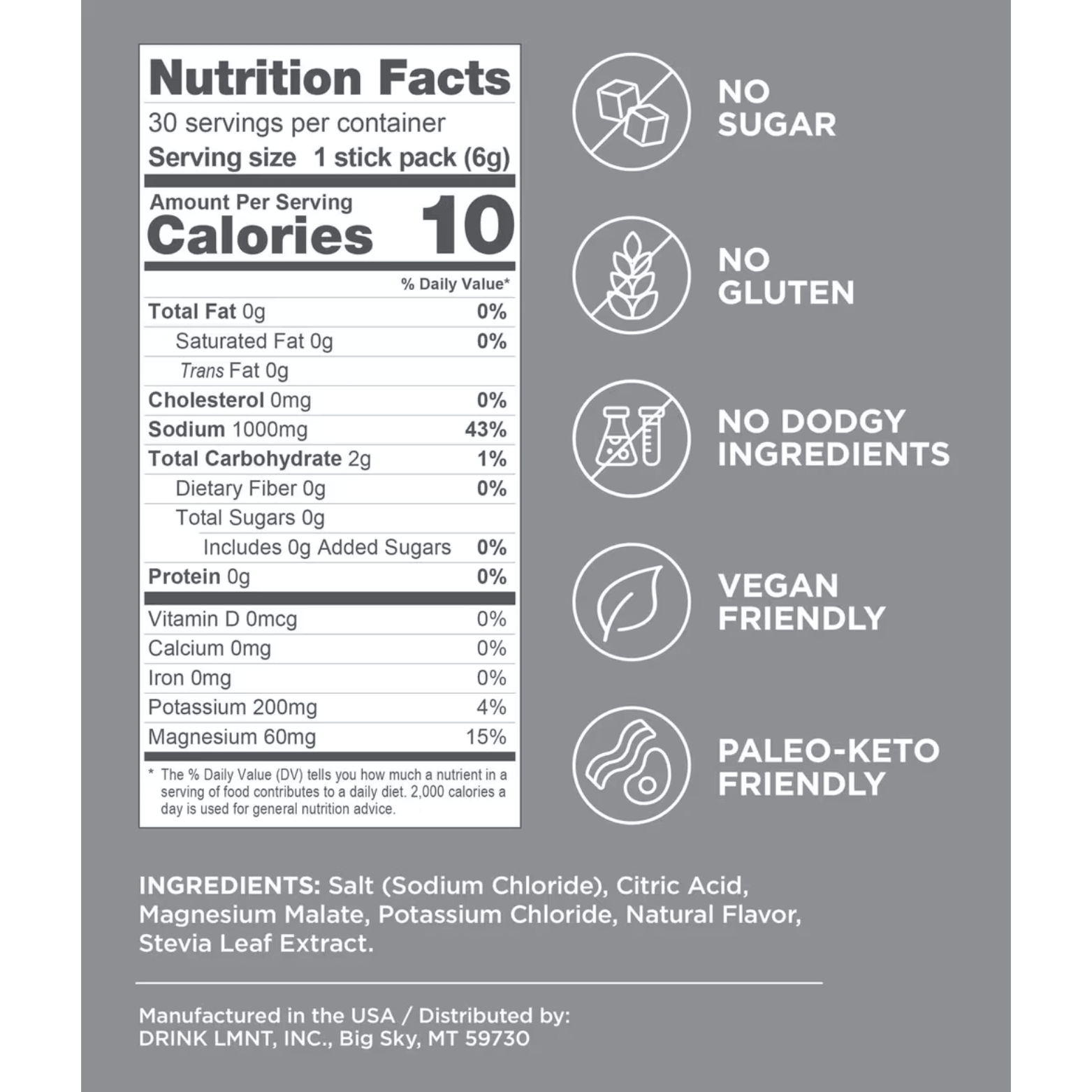 LMNT Hydration Drink Mix - 30 Serving - Competitive Edge Nutrition