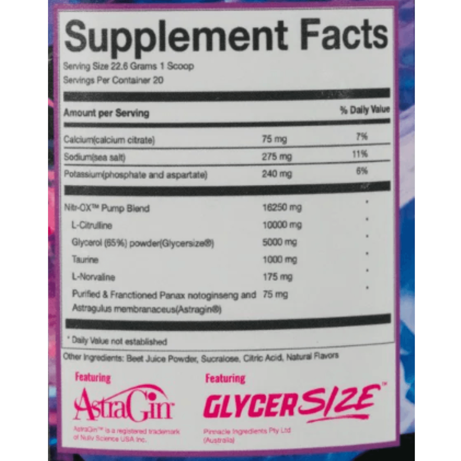 NITR - OX NON STIM PRE - 20 Servings - Competitive Edge Nutrition