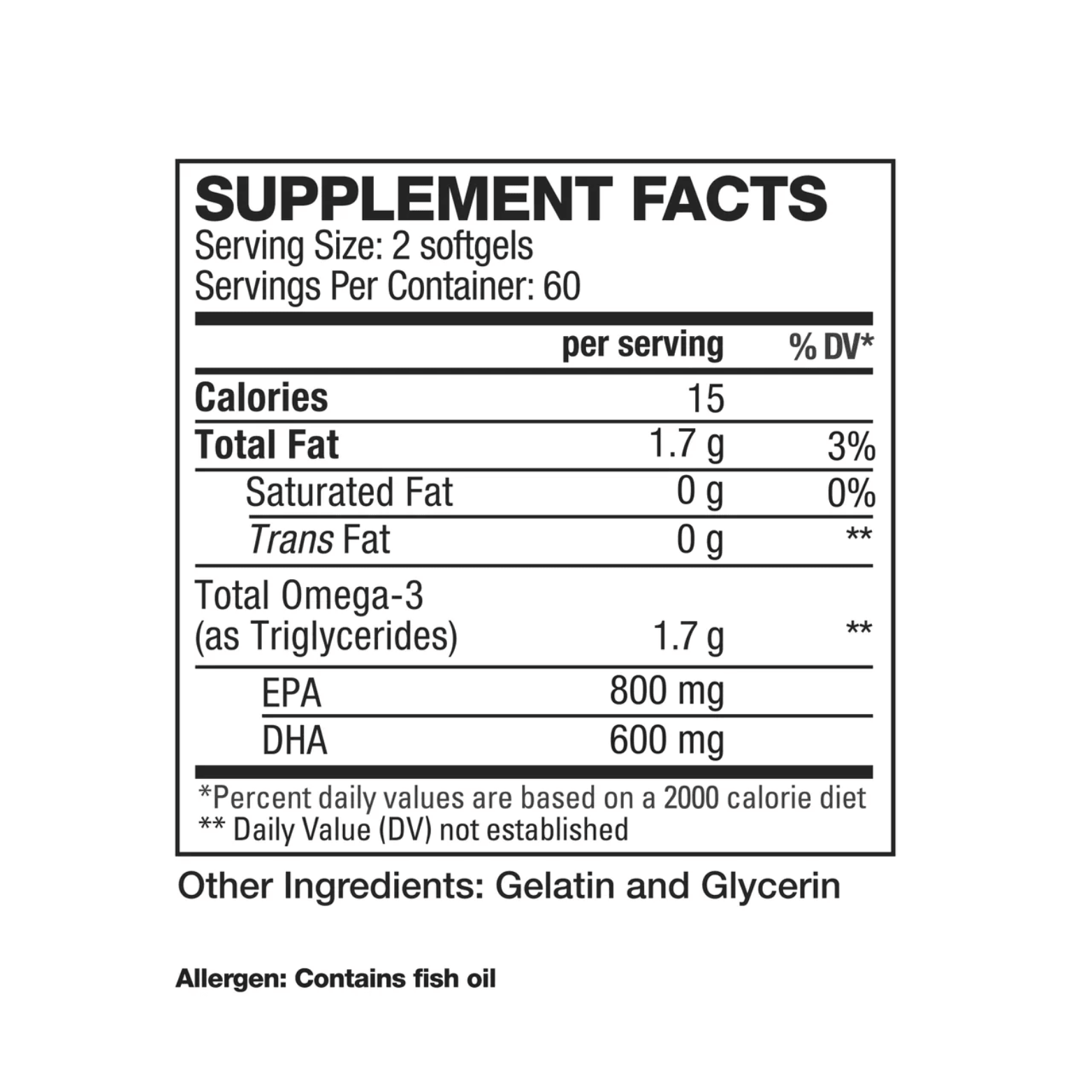 OMEGA - 3 - 60 Serving - Competitive Edge Nutrition