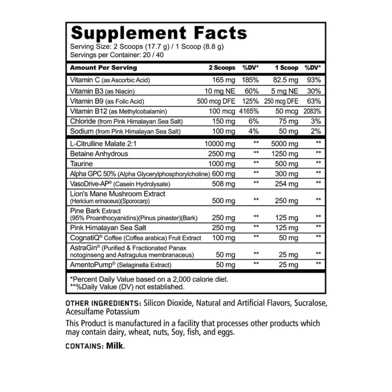 PUMP STIM FREE - 40/20 Serving - Competitive Edge Nutrition