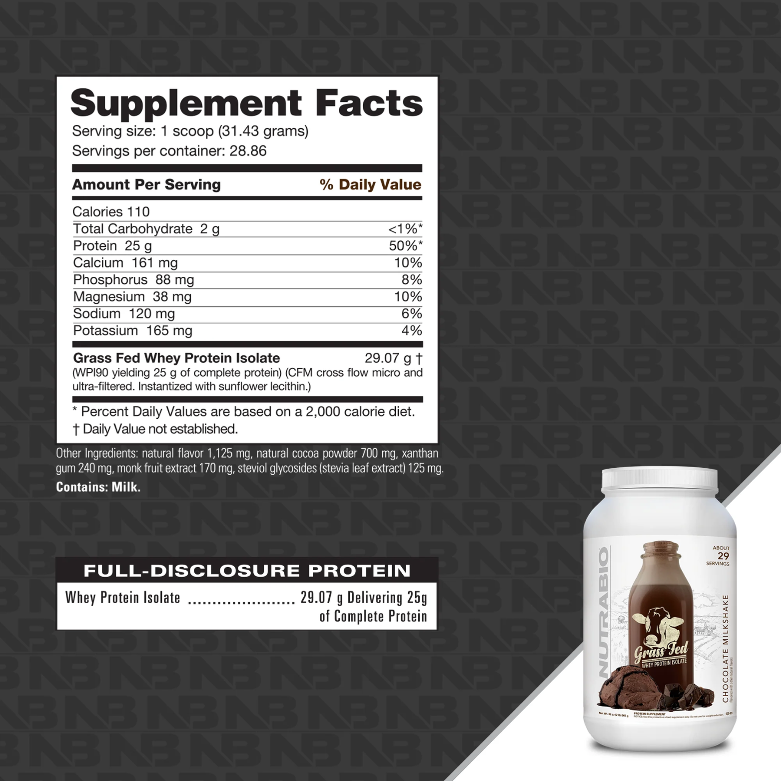 GRASS FED WHEY ISOLATE - 29/30 Serving
