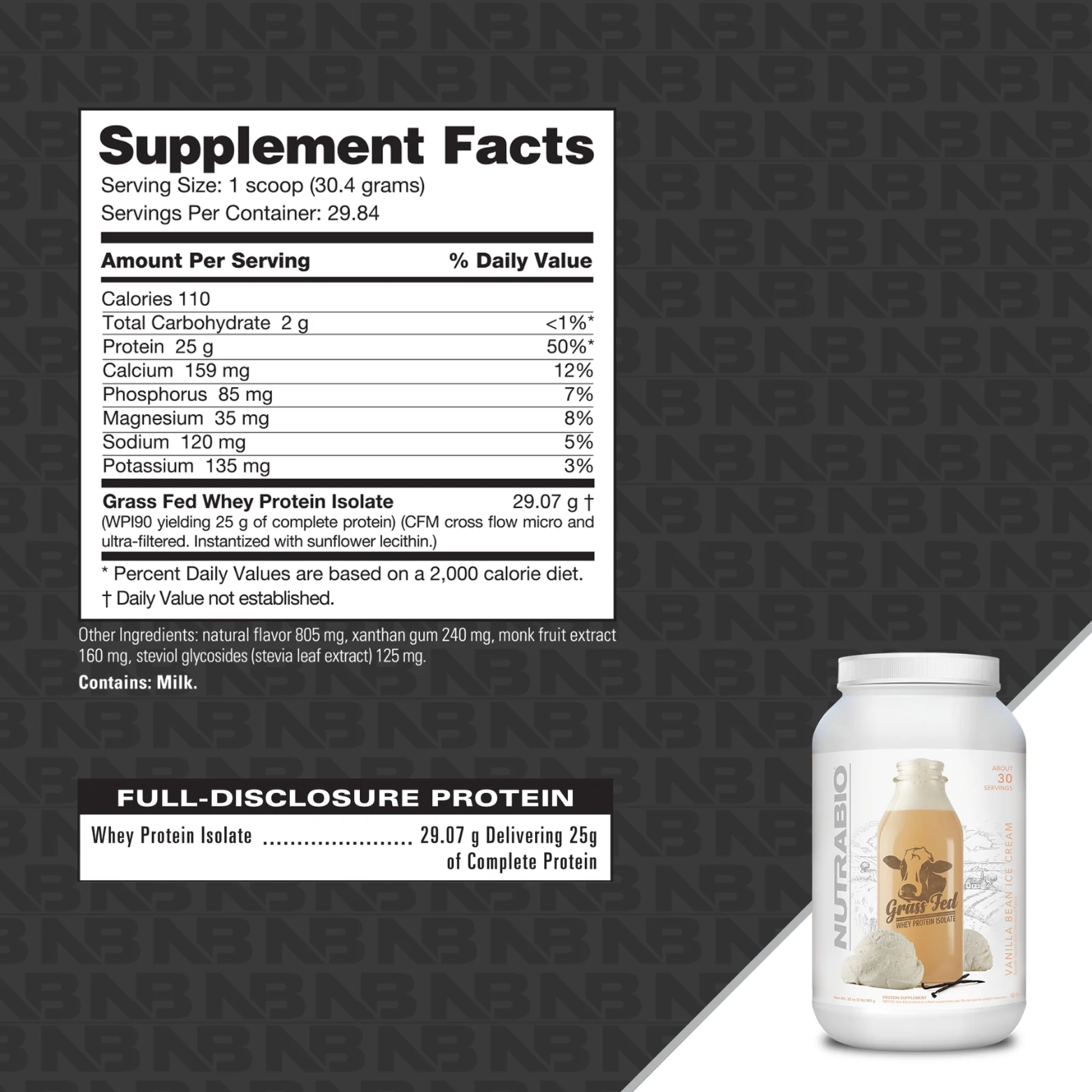 GRASS FED WHEY ISOLATE - 29/30 Serving