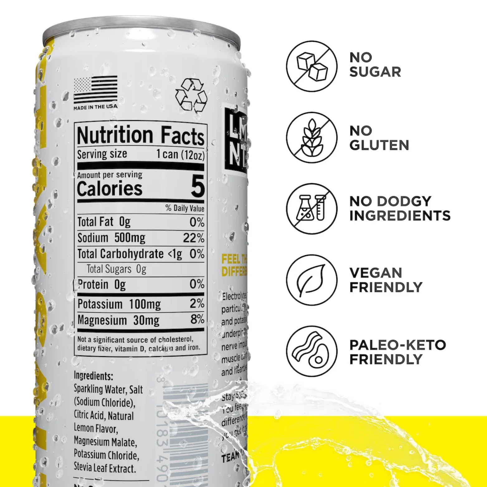 LMNT Sparkling 12oz Zero Sugar Hydration