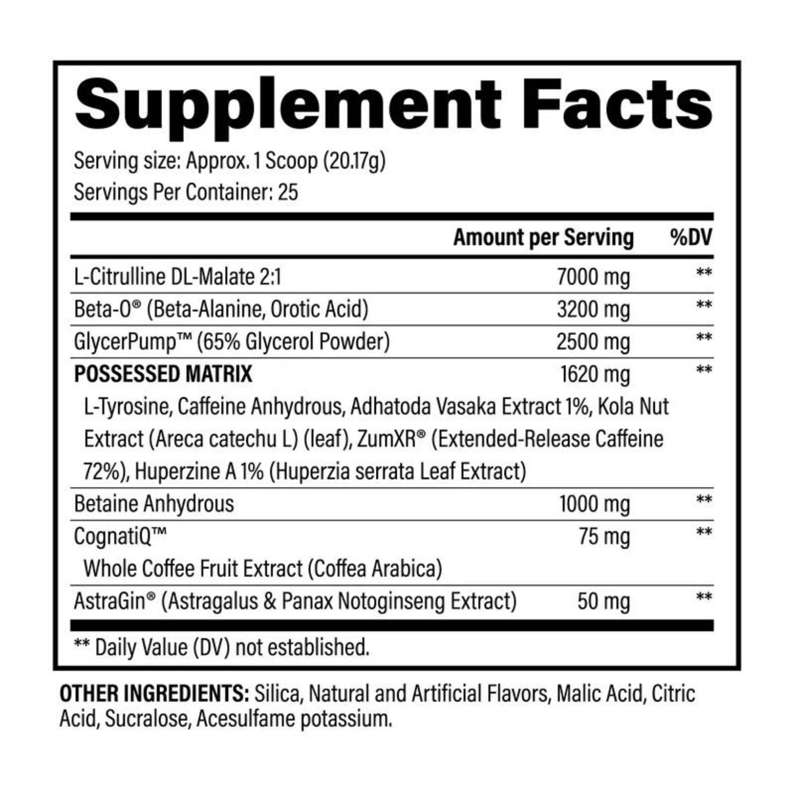 BZRK PRE WORKOUT - 25 Serving - Competitive Edge Nutrition