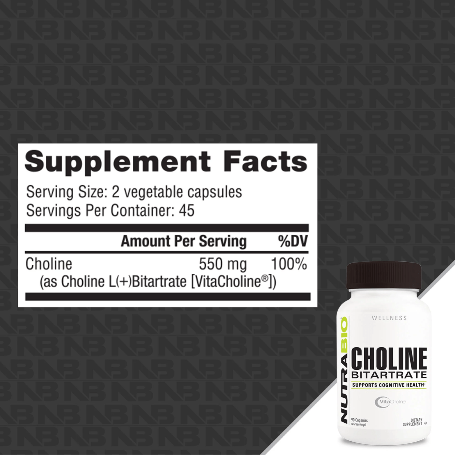 Choline Bitrartrate - 45 Serving - Competitive Edge Nutrition