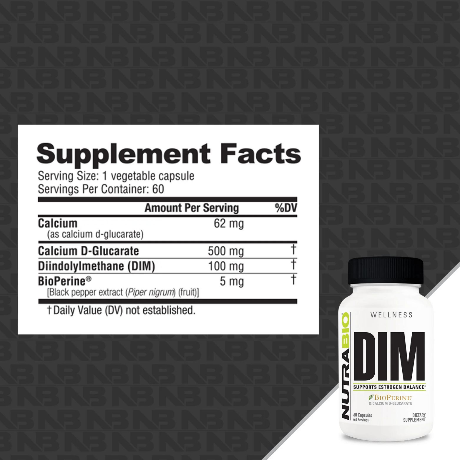 DIM with calcium D - Glucarate - 60 Serving - Competitive Edge Nutrition