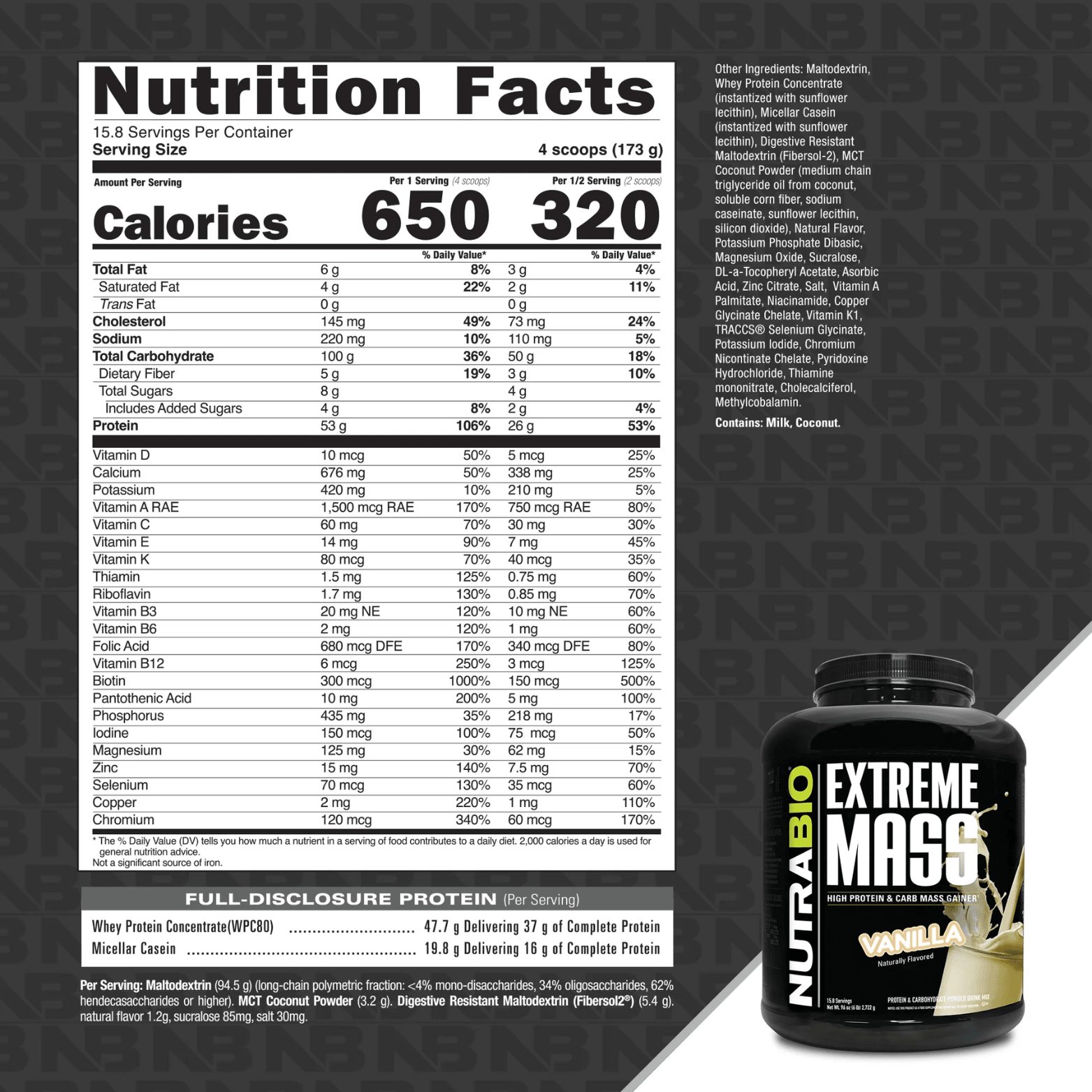 EXTREME MASS PROTEIN MEAL REPLACEMENT - 30/15 Serving - Competitive Edge Nutrition