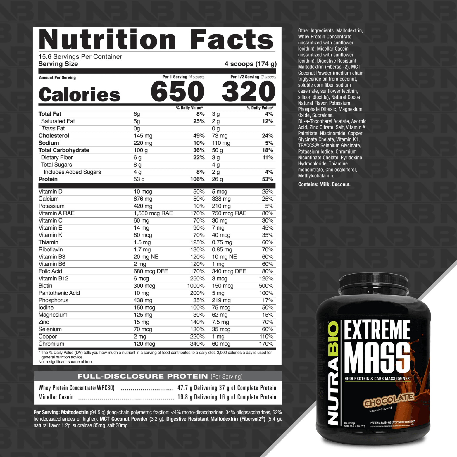EXTREME MASS PROTEIN MEAL REPLACEMENT - 30/15 Serving - Competitive Edge Nutrition