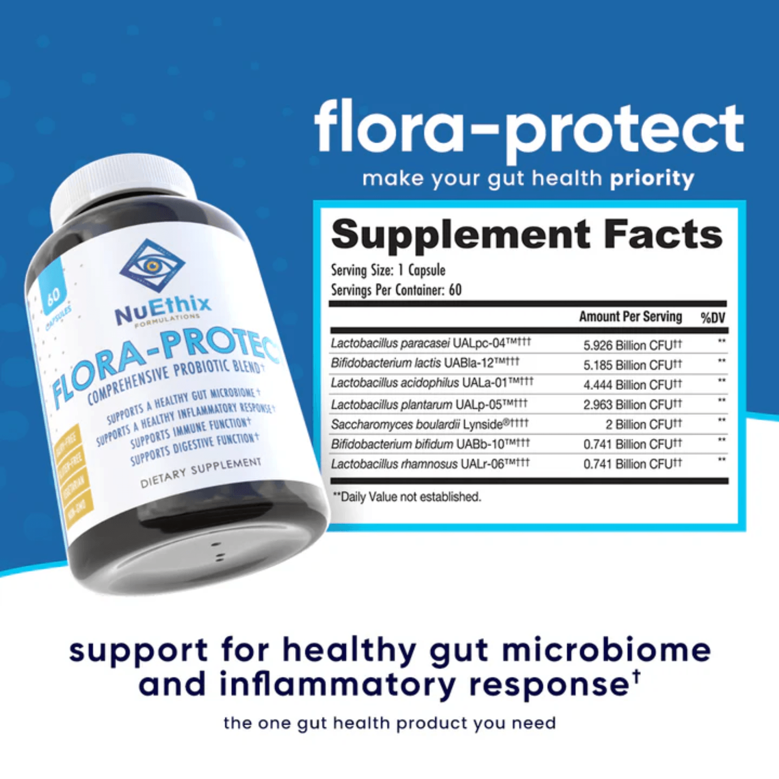 Flora Protect PROBIOTIC Blend - 60 Serving - Competitive Edge Nutrition