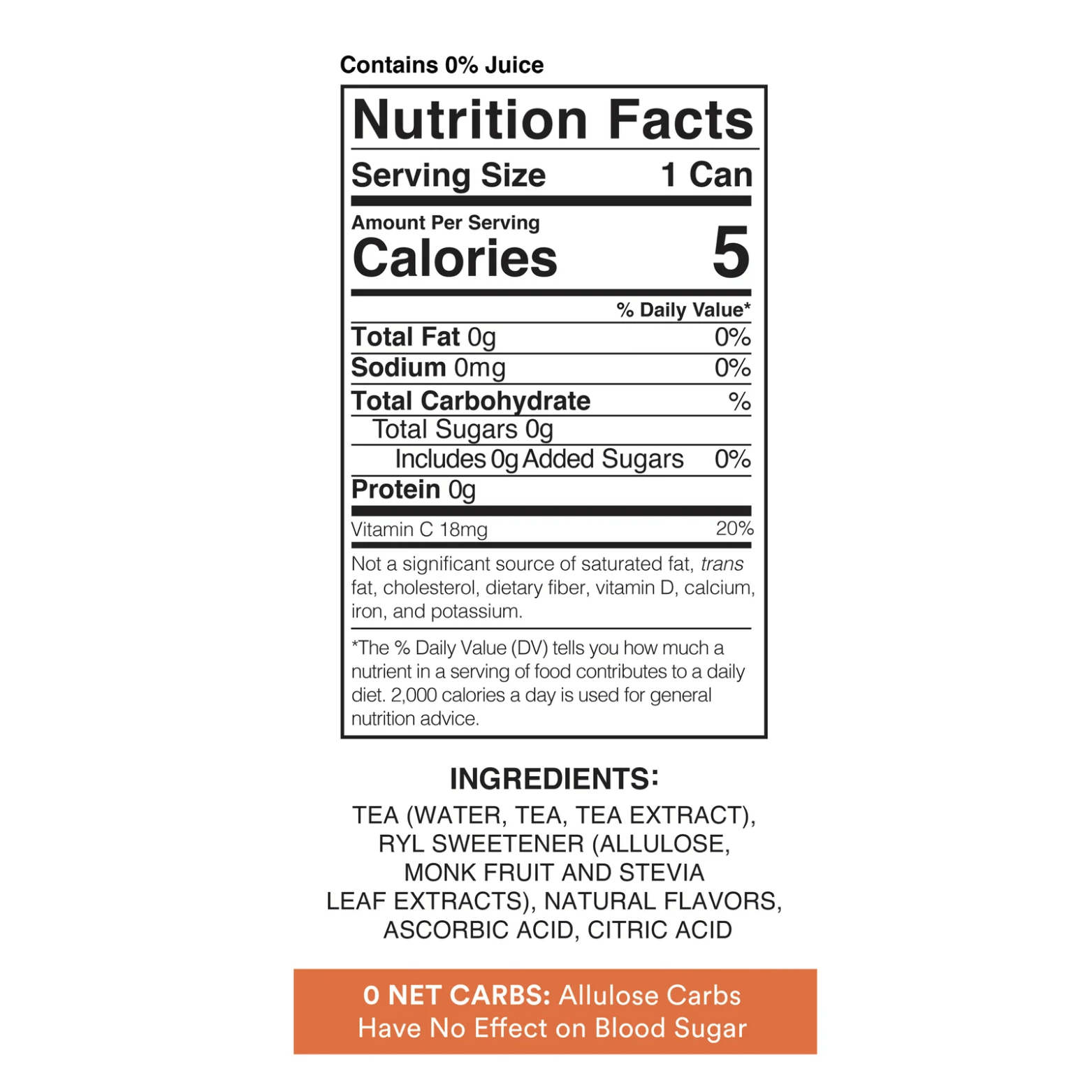 RYL ZERO SUGAR ICED TEA - Competitive Edge Nutrition